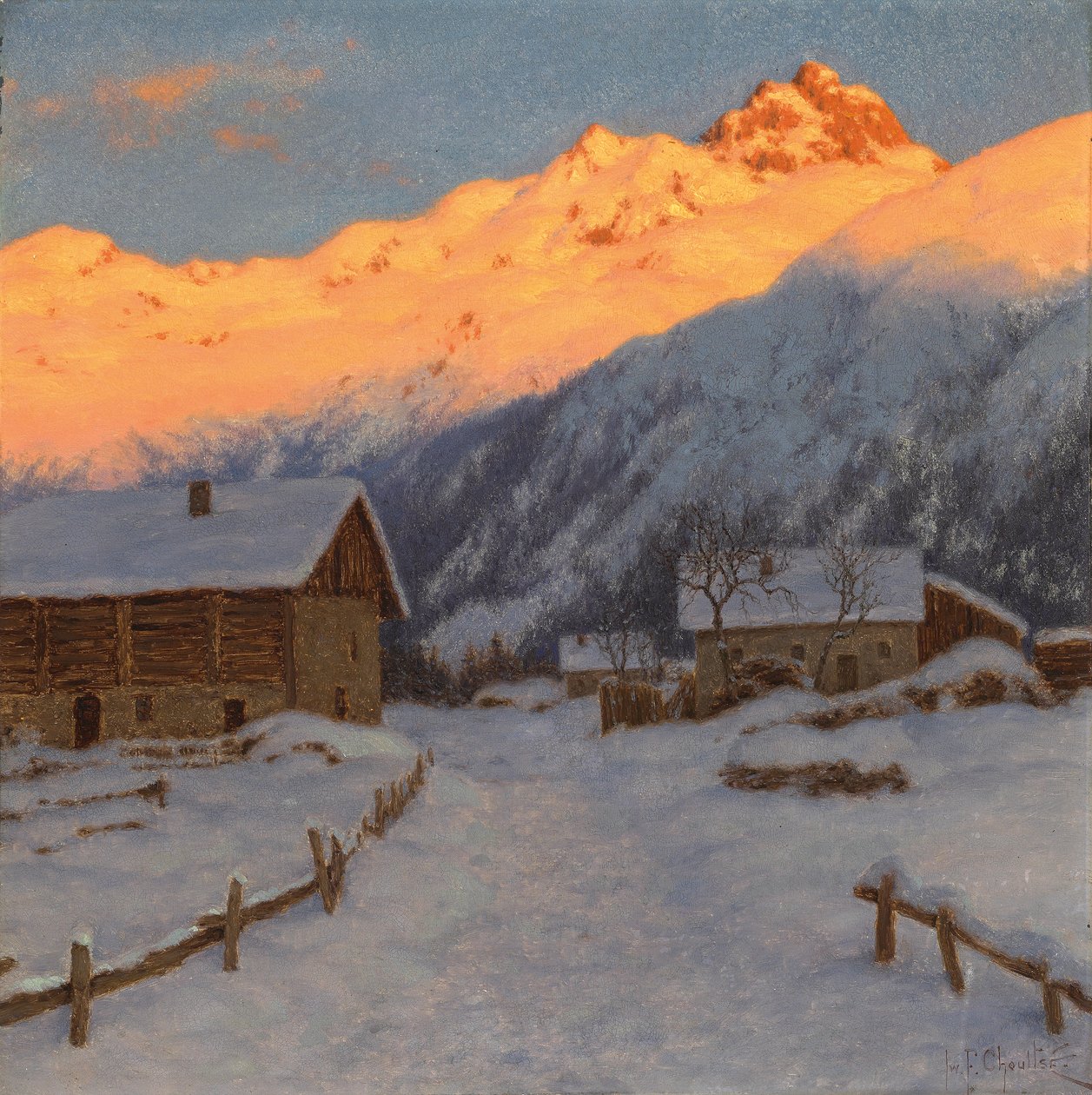 Ilta vuorella, Haute-Savoie tekijältä Ivan Fedorovich Choultse