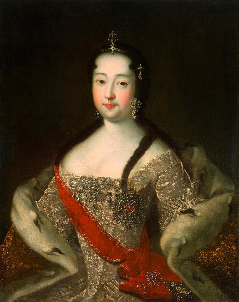 Venäjän Tsesarevnan muotokuva Venäjän Anna Petrovna, 1708-1728, vuoden 1721 jälkeen. tekijältä Ivan Grigorievich Adolsky the Elder