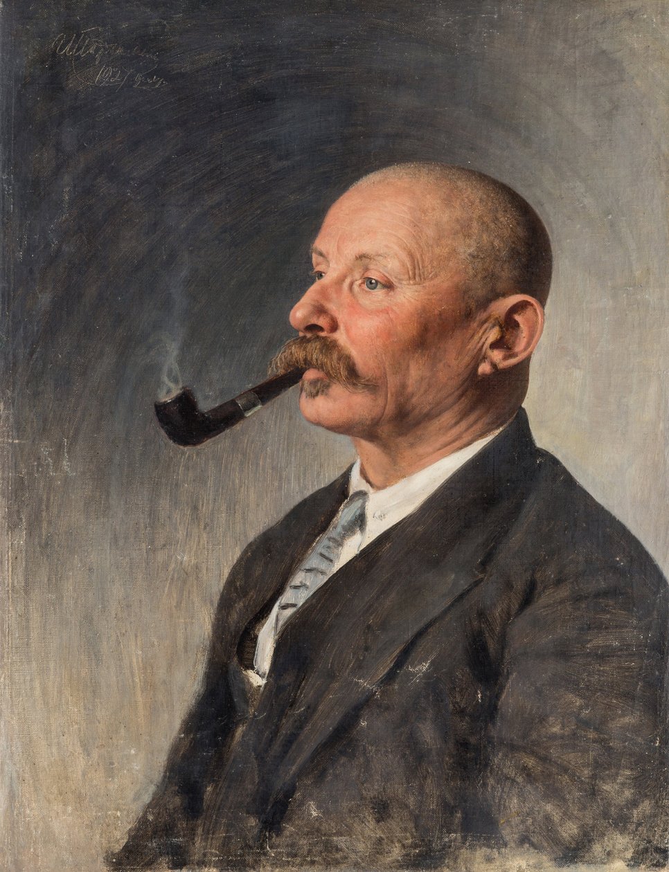 Aleksej Pavlovic Capygin - Muotokuva kirjailija Aleksei Pavlovich Chapyginista (1870-1937) Parkhomenkon, Ivan Kirillovitšin (1870-1940) parissa. Öljy kankaalle, koko: 67x52 tekijältä Ivan Kirillovich Parkhomenko