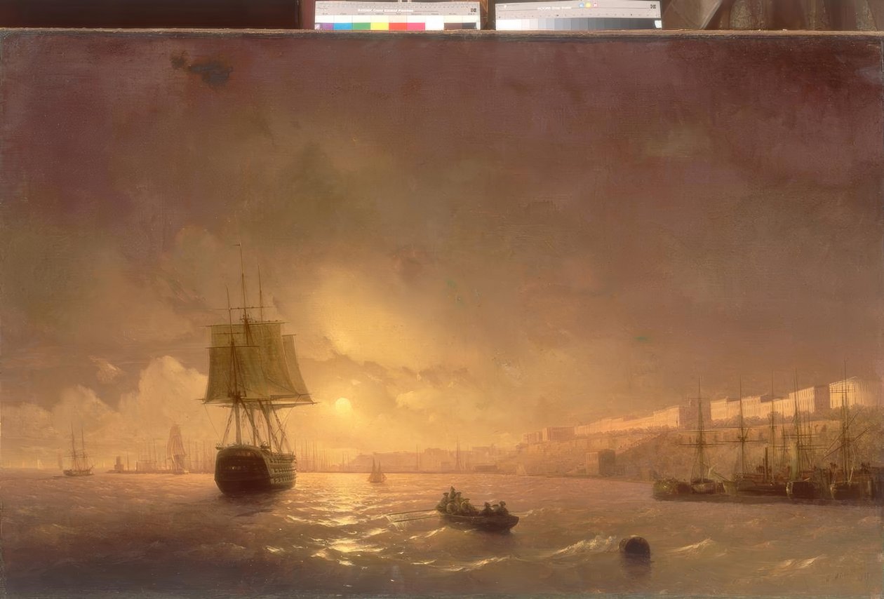 Ansicht von Odessa einer Mondnachtissa tekijältä Ivan Konstantinovich Aivazovsky