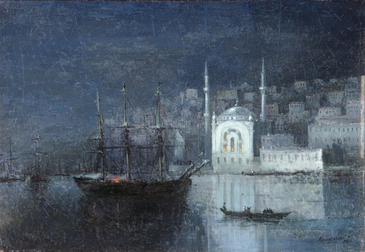 Konstantinopoli yöllä, 1886 tekijältä Ivan Konstantinovich Aivazovsky