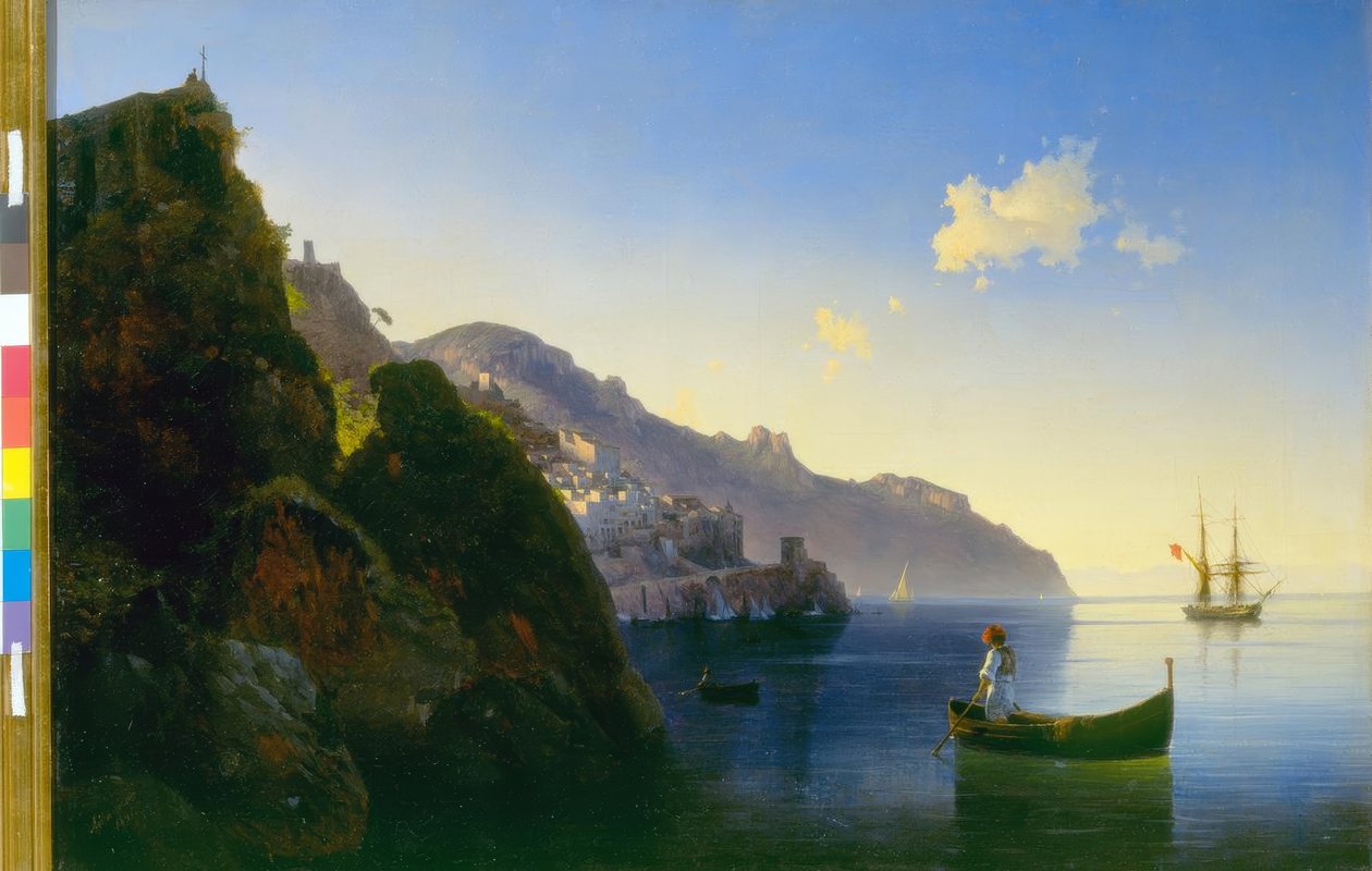 Die Küste von Amalfi tekijältä Ivan Konstantinovich Aivazovsky