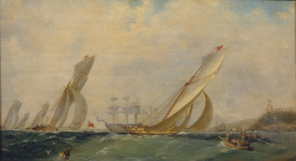 Fregatti merellä, 1838 tekijältä Ivan Konstantinovich Aivazovsky