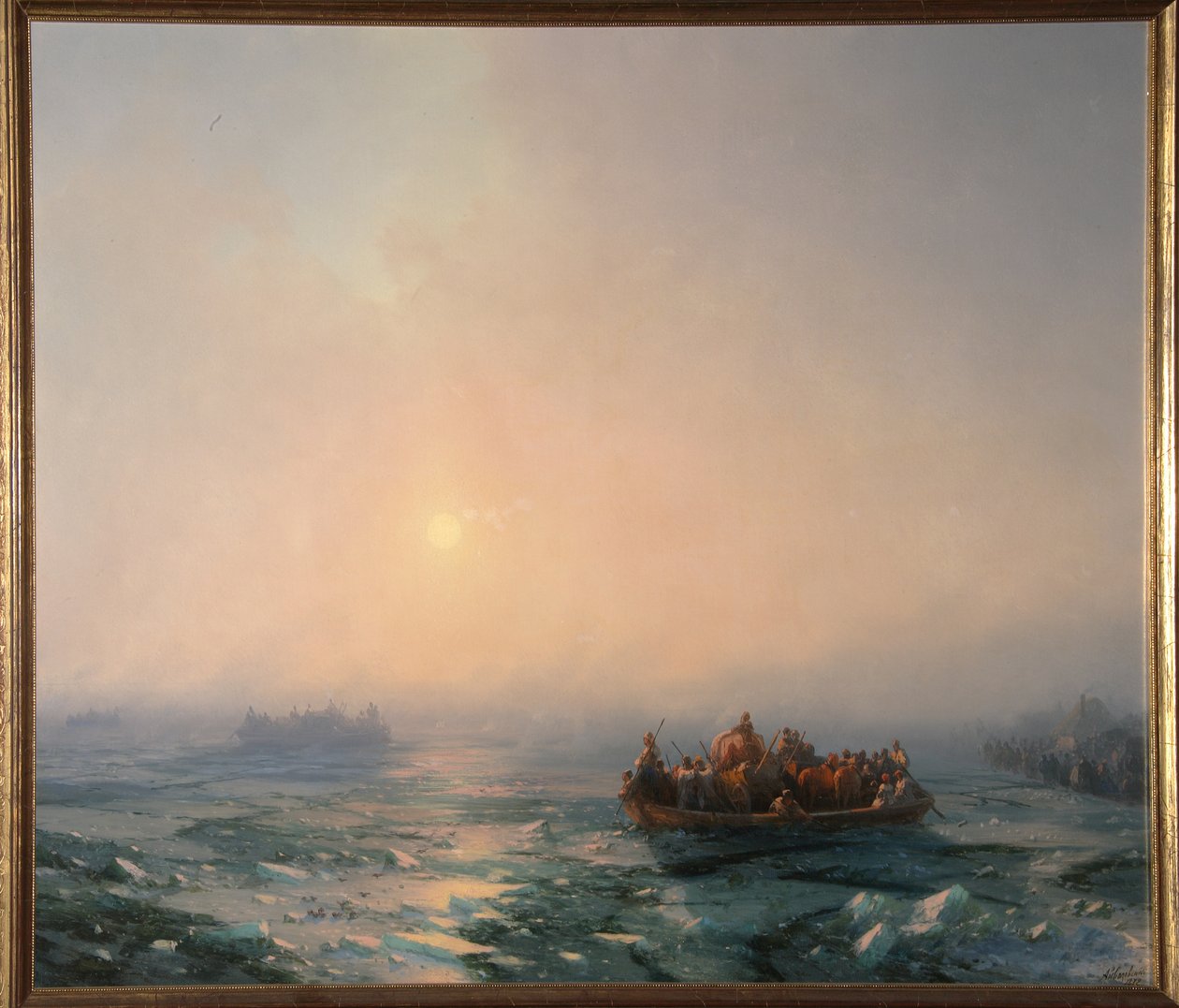 Jään ajautuminen Dneprijoella, 1872 tekijältä Ivan Konstantinovich Aivazovsky