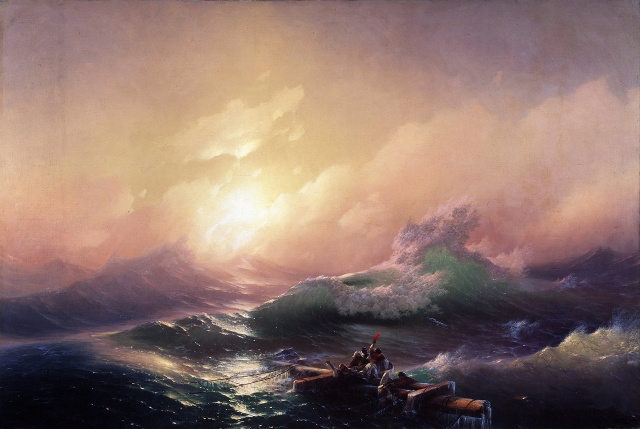 La neuvieme vague (Yhdeksäs aalto). Ivan Konstantinovich Aivazoskyn kuva (Ivan Konstantinovitch Aivazovski tekijältä Ivan Konstantinovich Aivazovsky