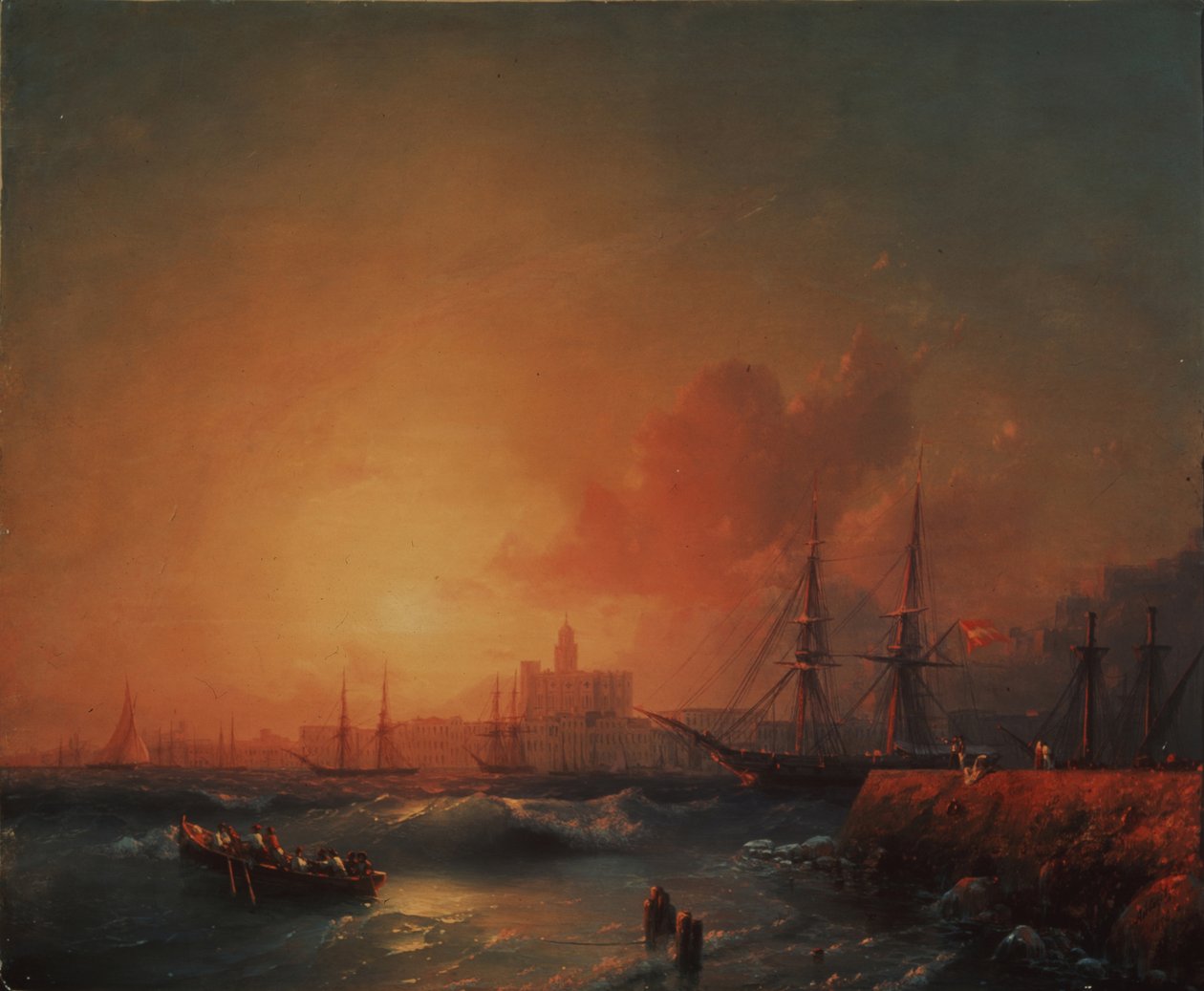 Malaga, 1854 tekijältä Ivan Konstantinovich Aivazovsky