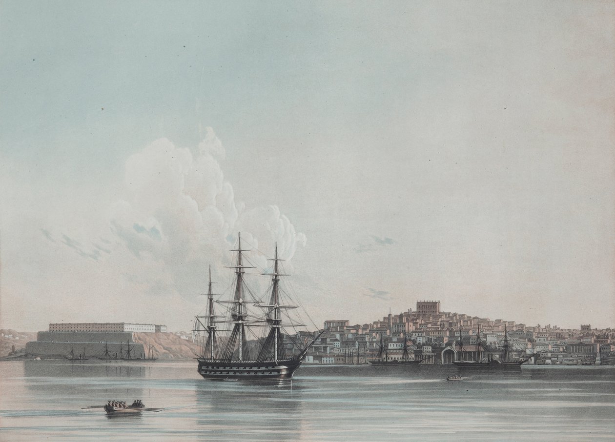 Sevastopolin uudet merikasarmit ja sisäsatama, 1850-luku tekijältä Ivan Konstantinovich Aivazovsky