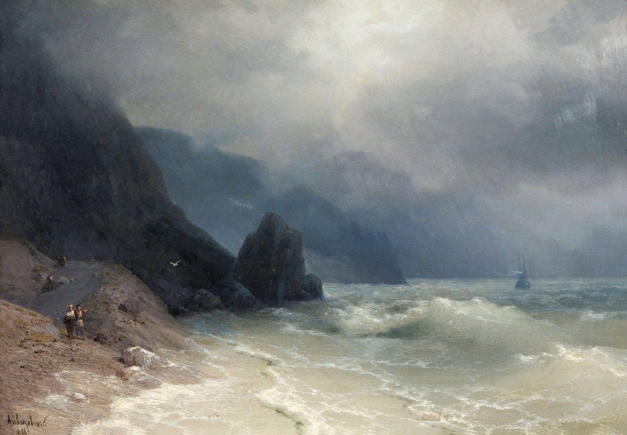 Seashore par Aivazovsky, Ivan Konstantinovich (1817-1900) tekijältä Ivan Konstantinovich Aivazovsky
