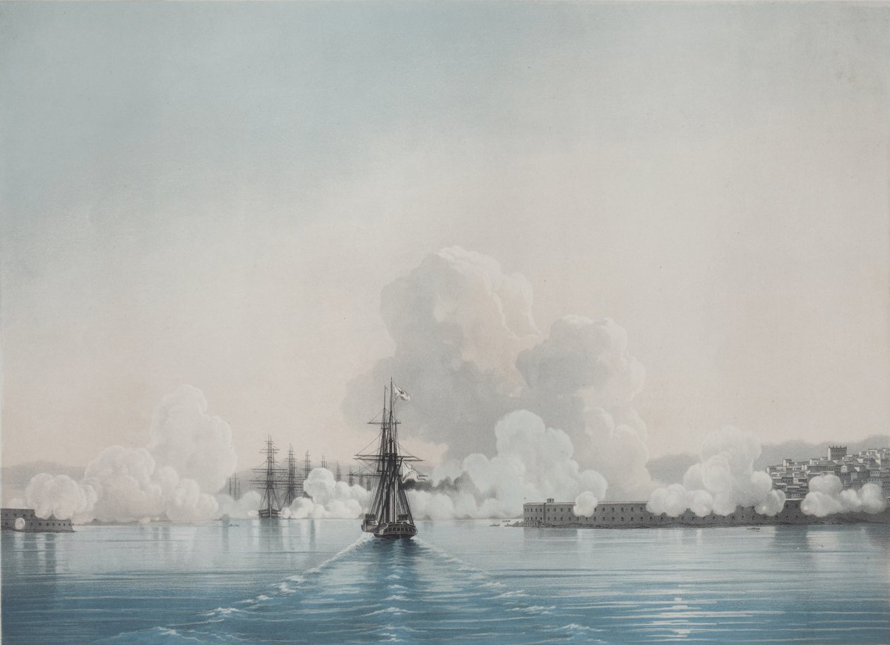 Sevastopol. Constantinen linnake. Nicholasin linnake, 1850-luku tekijältä Ivan Konstantinovich Aivazovsky