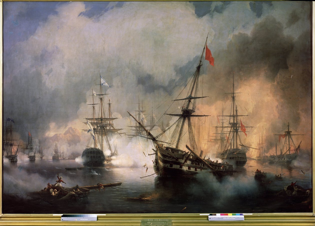 Navarinon taistelu, 20. lokakuuta 1827 tekijältä Ivan Konstantinovich Aivazovsky