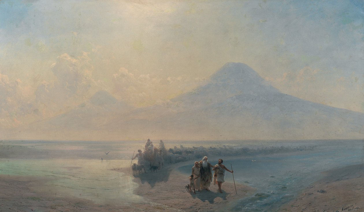 Nooan laskeutuminen Ararat-vuorelta tekijältä Ivan Konstantinovich Aivazovsky