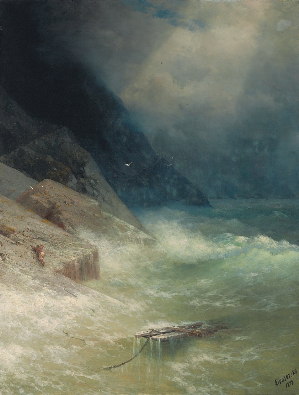 Selviytyjä, 1892 tekijältä Ivan Konstantinovich Aivazovsky
