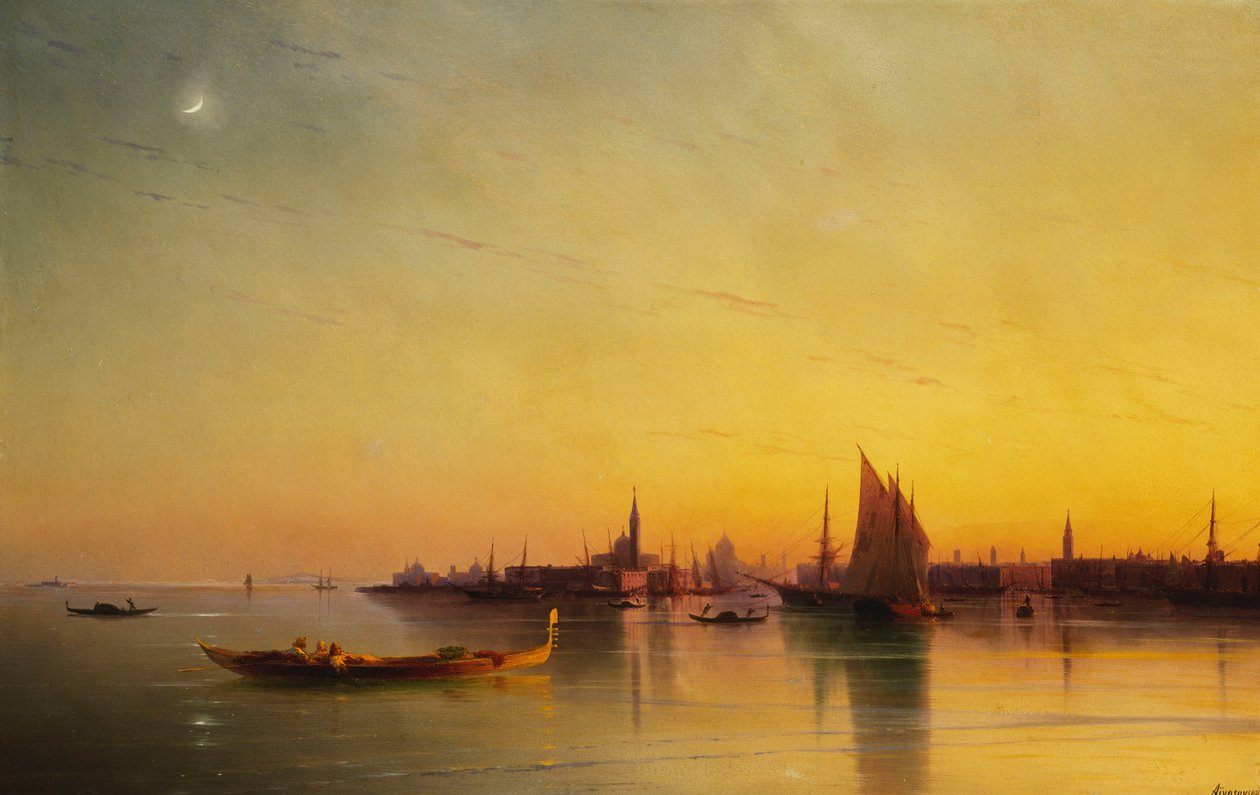 Venetsia laguunista auringonlaskun aikaan tekijältä Ivan Konstantinovich Aivazovsky