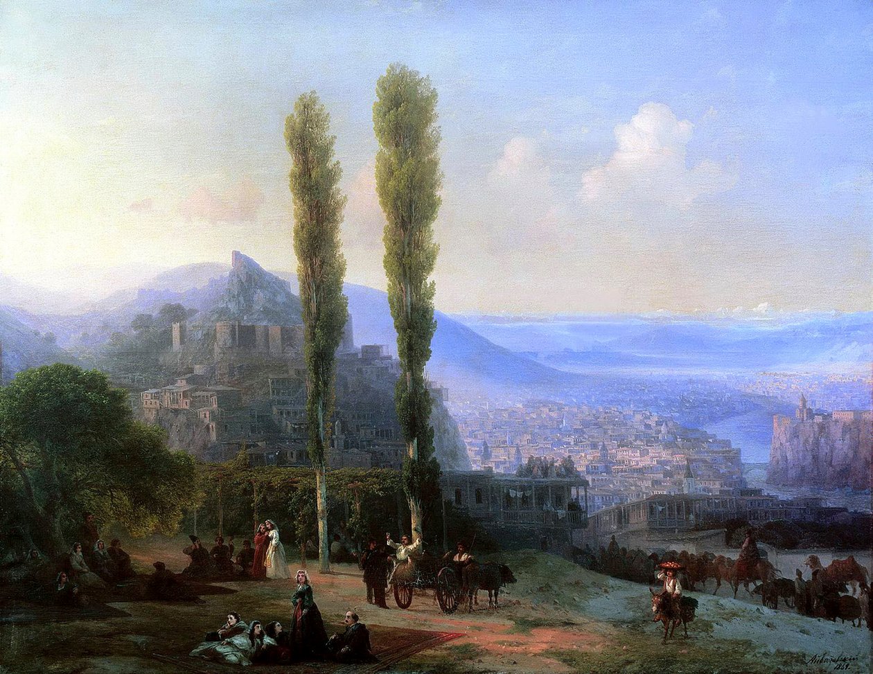 Näkymä Tiflisiin, 1869. tekijältä Ivan Konstantinovich Aivazovsky