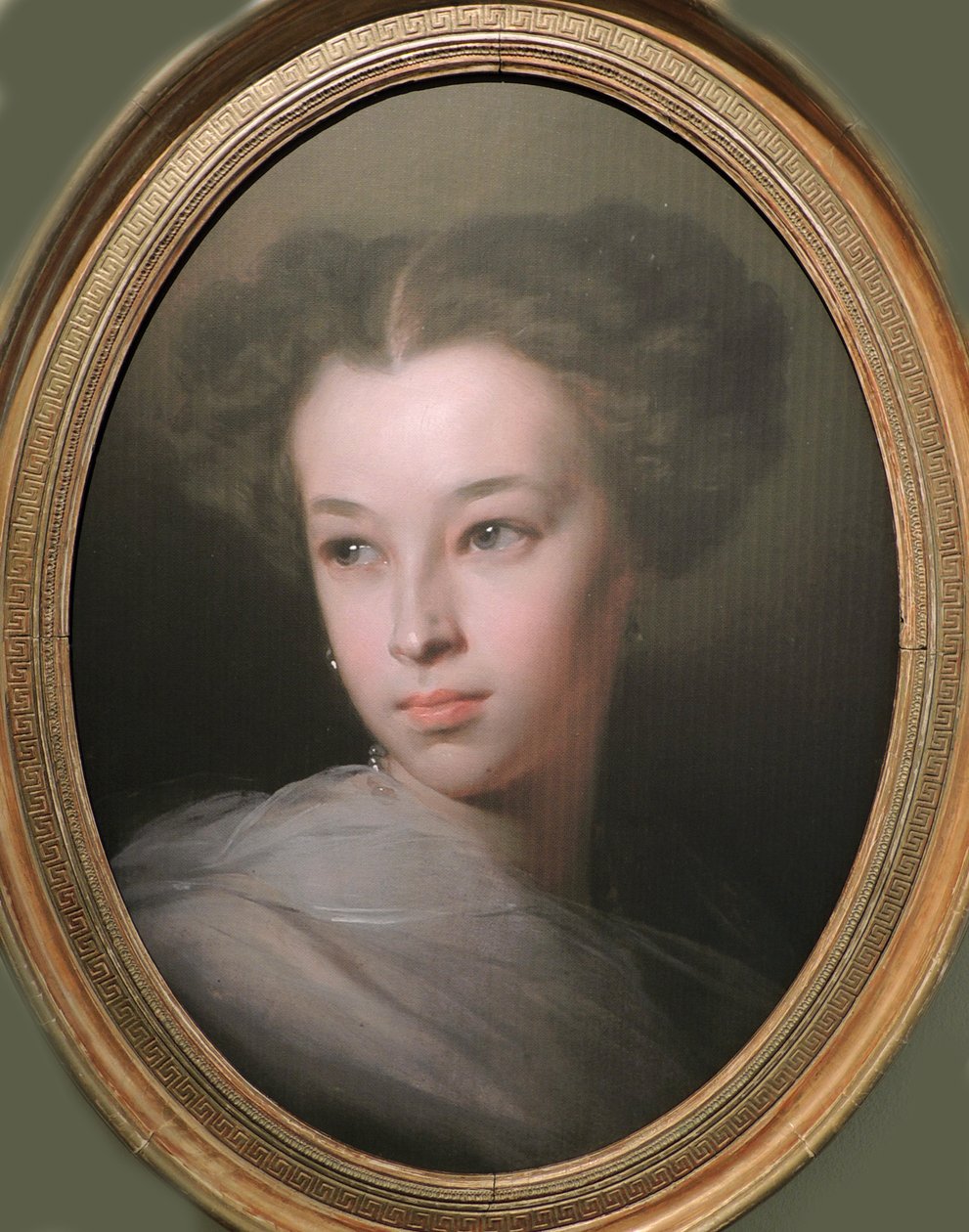 Natalia Aleksandrovna Puškinan muotokuva, Merenbergin kreivitär 1836-1913, runoilijan tytär, 1849 tekijältä Ivan Kosmich Makarov