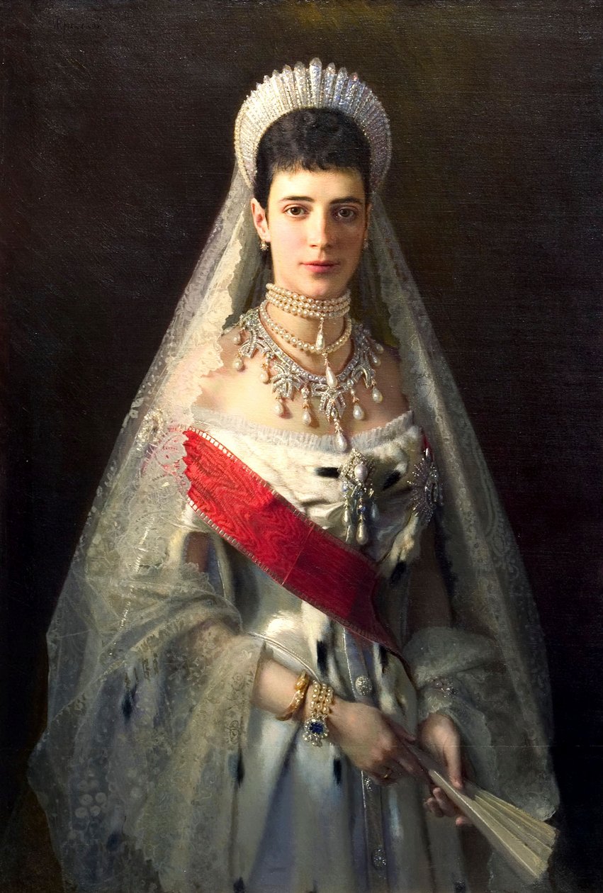 Keisarinna Maria Fedorovnan muotokuva, Tanskan prinsessa Dagmar, 1847-1928 tekijältä Ivan Kramskoy