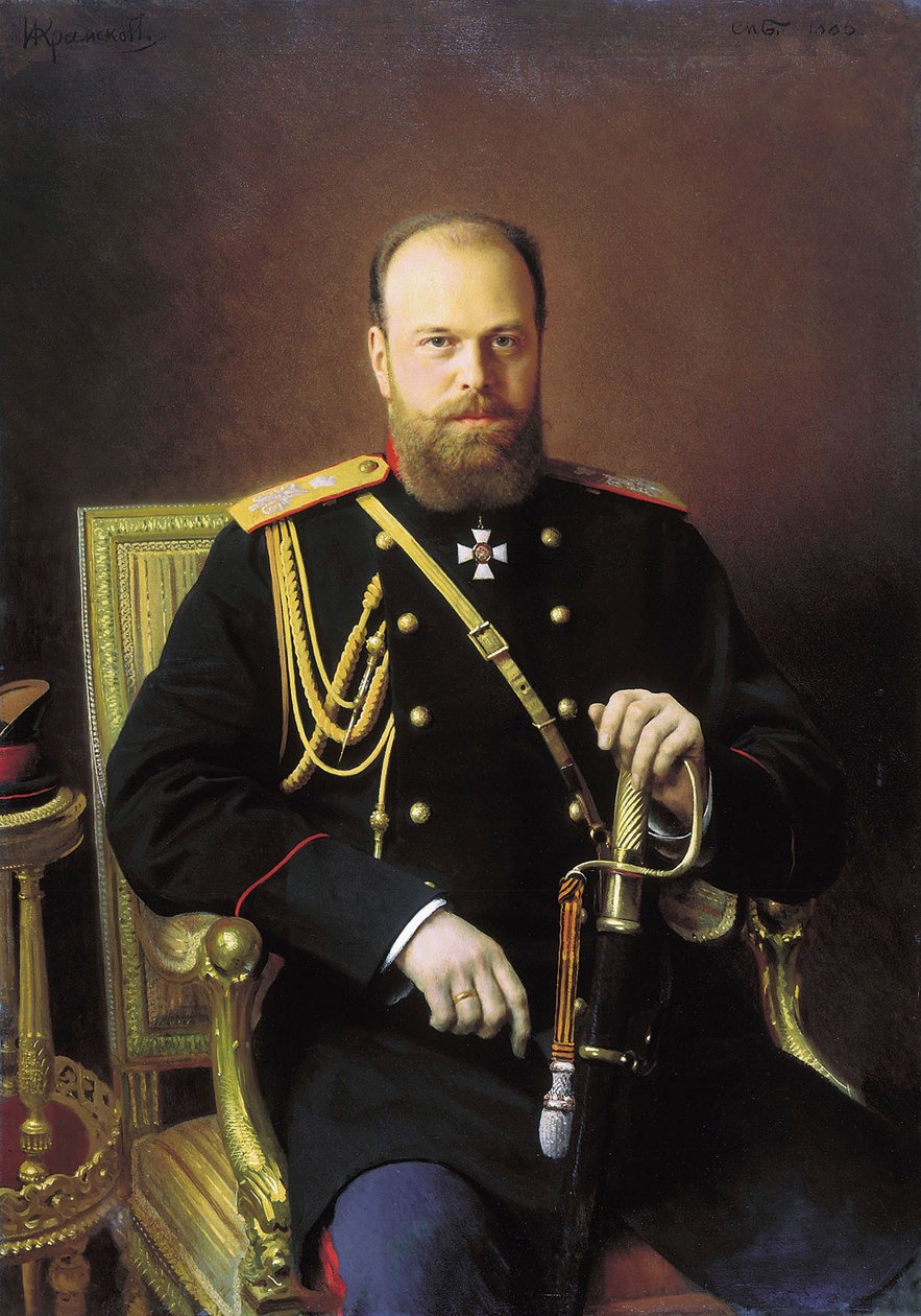 Keisari Aleksanteri III:n muotokuva, 1886 tekijältä Ivan Kramskoy