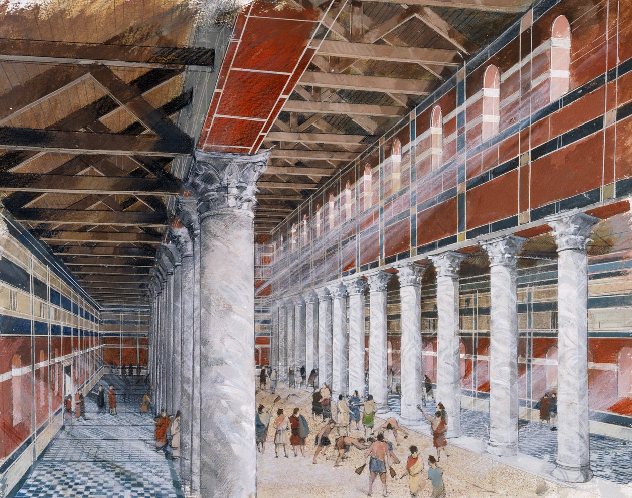 Kylpylöiden basilika, Wroxeterin roomalainen kaupunki tekijältä Ivan Lapper