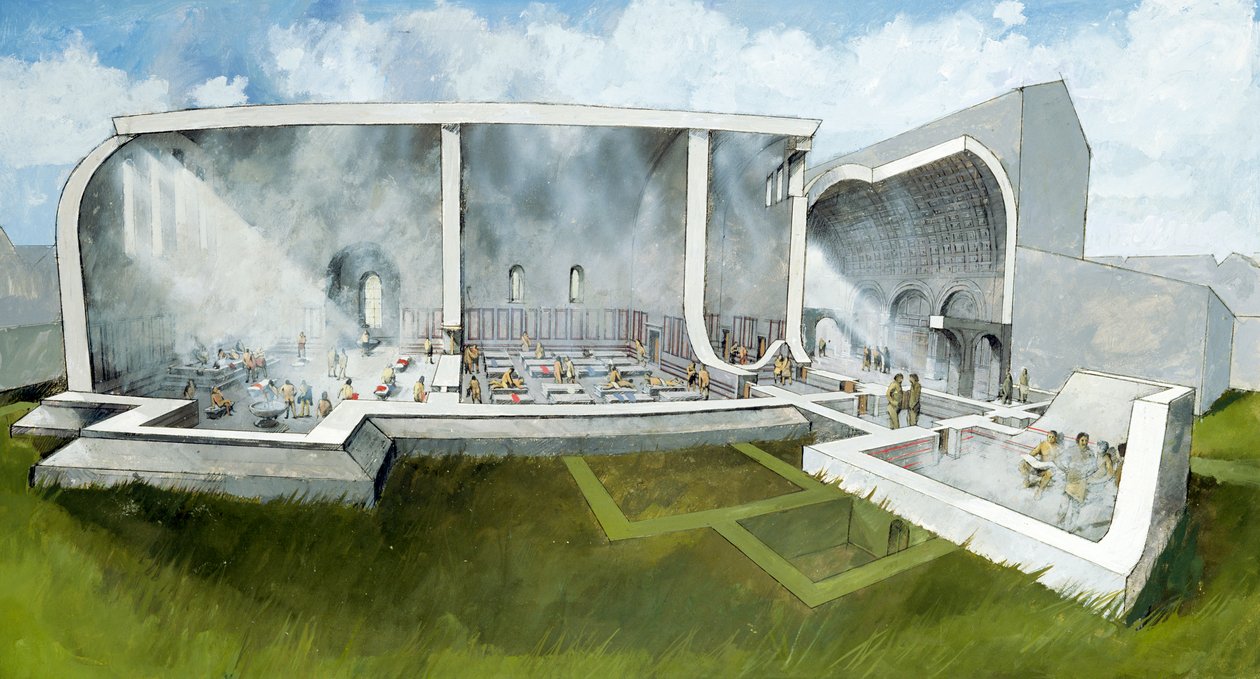 Kylpylä Wroxeter Roman Cityssä, 200-luku, 1990-2010 tekijältä Ivan Lapper