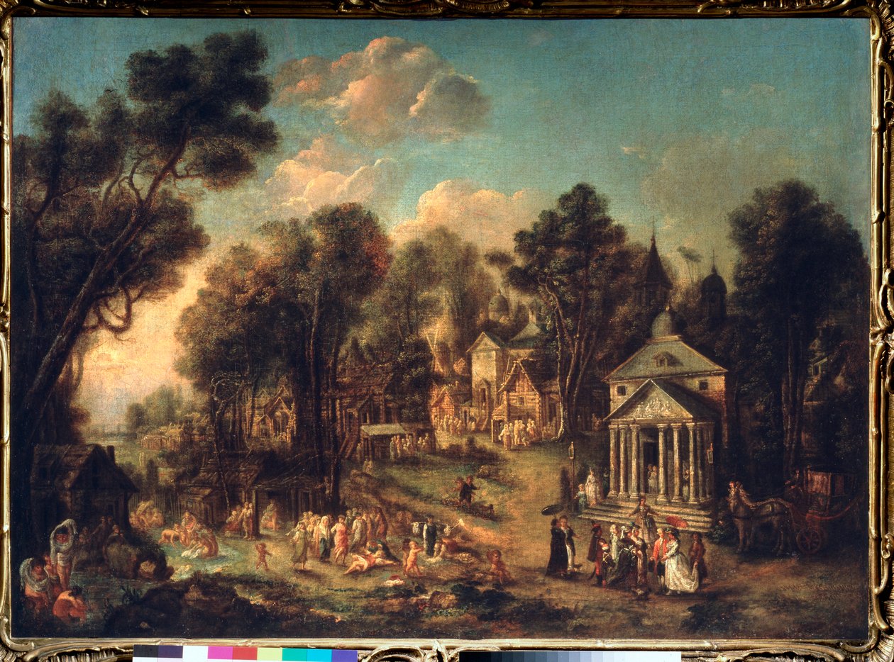 Temppelijuhla - Ivan Michailovich Tankov (Tonkov) (1740-1799) maalaus, öljy kankaalle tekijältä Ivan Michailovich Tankov