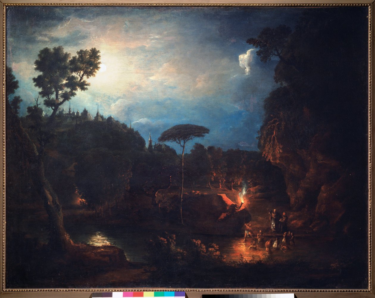 Le bapteme secret (Salainen kaste) - Kiovan Venäjän kristinusko (9.-13. vuosisata) - Ivan Mikhailovich Tankovin (Tonkov) (1740-1799) maalaus, öljy kankaalle tekijältä Ivan Michailovich Tankov