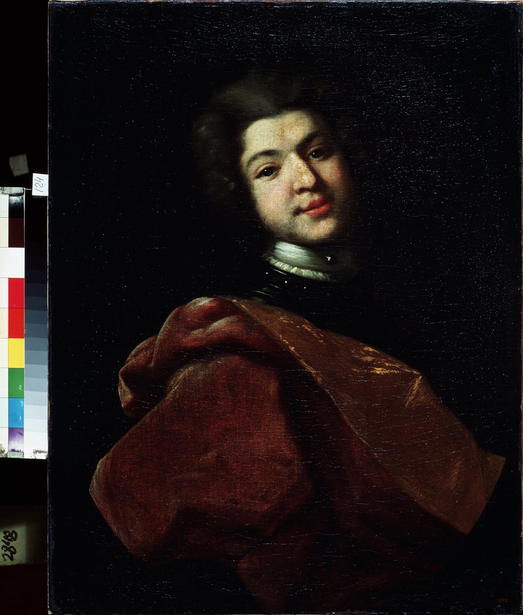 Paroni Sergei Stroganovin (1707-1756) muotokuva (Paroni Sergei Stroganovin muotokuva). Ivan Nikitich Nikitin (Nikitin) maalaus (noin 1680-1742 jälkeen), öljy kankaalle tekijältä Ivan Nikitich Nikitin