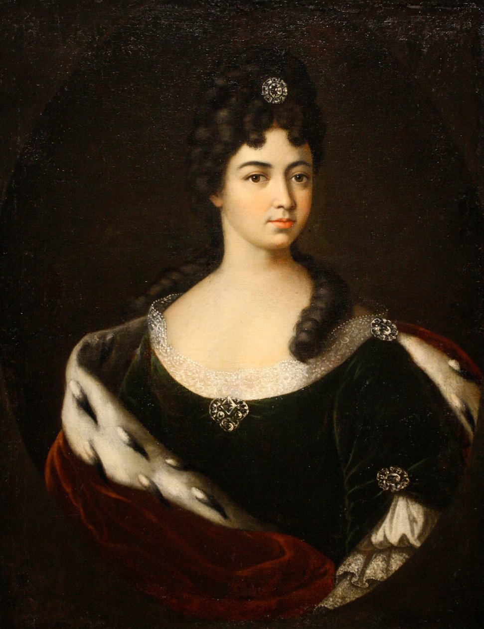 Kreivitär Smaragda Maria Cantemirin muotokuva, 1710-luvun loppu - 1720-luvun alku. tekijältä Ivan Nikitich Nikitin