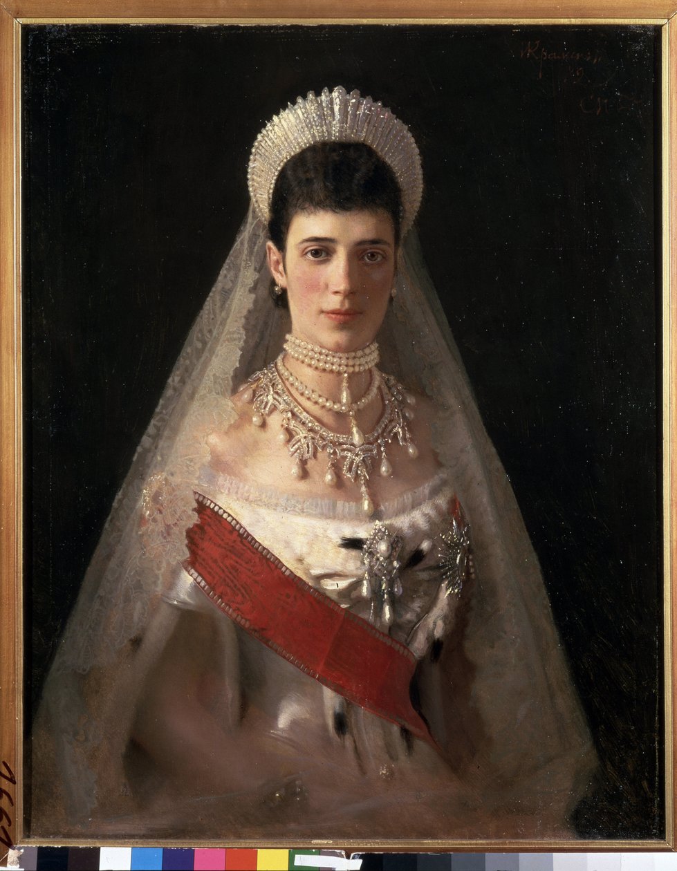 Keisarinna Maria Feodorovna, Tanskan prinsessa Dagmar, muotokuva tekijältä Ivan Nikolaevich Kramskoy