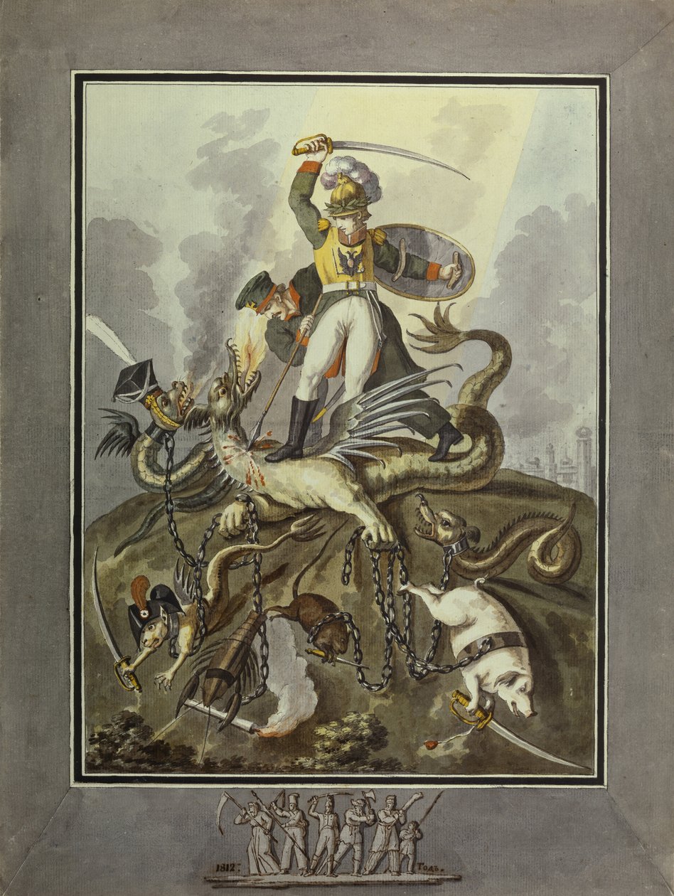 1812. Allegoria, 1813 tekijältä Ivan Philippovich Tupylev