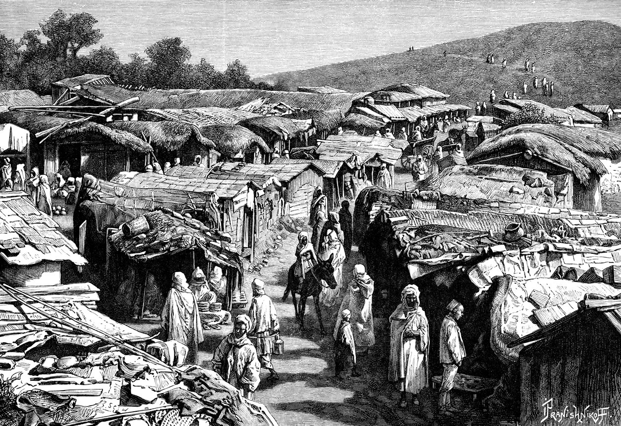 Beni-Ramasses-kortteli, Constantine, Algeria, 1895. tekijältä Ivan Pranishnikoff