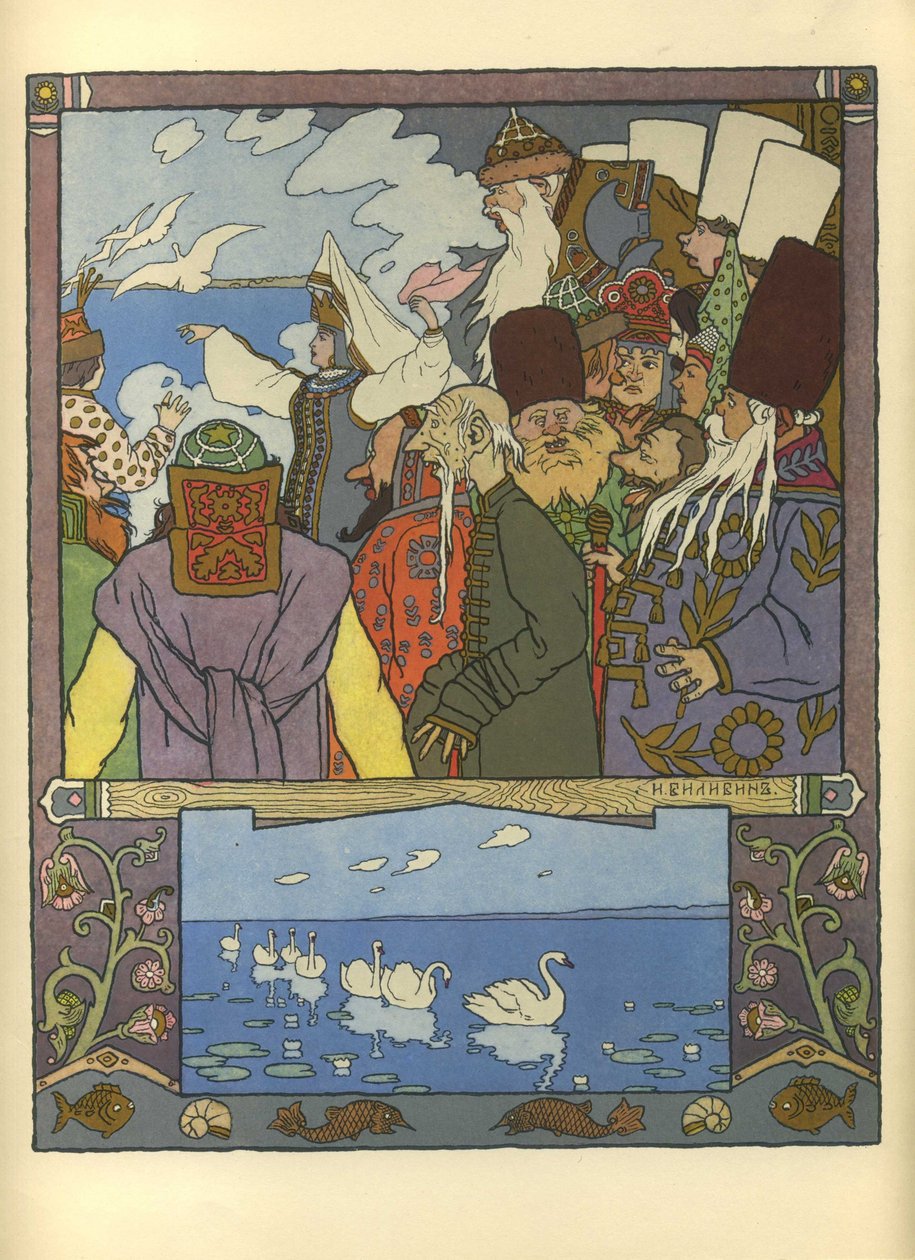 Ivan Tsarevitš ja sammakkoprinsessa, 1901 tekijältä Ivan Yakovlevich Bilibin