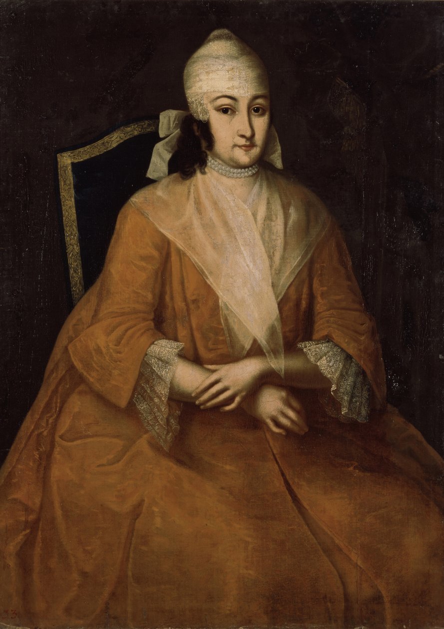 Anna Leopoldovnan muotokuva, Venäjän valtionhoitaja 1718-1746, 1740-1746 tekijältä Ivan Yakovlevich Vishnyakov