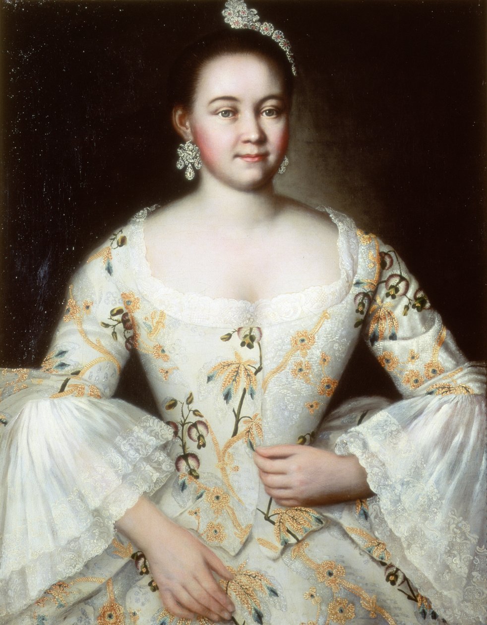 Mihail Jakovlevin vaimon muotokuva vuoden 1756 jälkeen (pari 74379) tekijältä Ivan Yakovlevich Vishnyakov