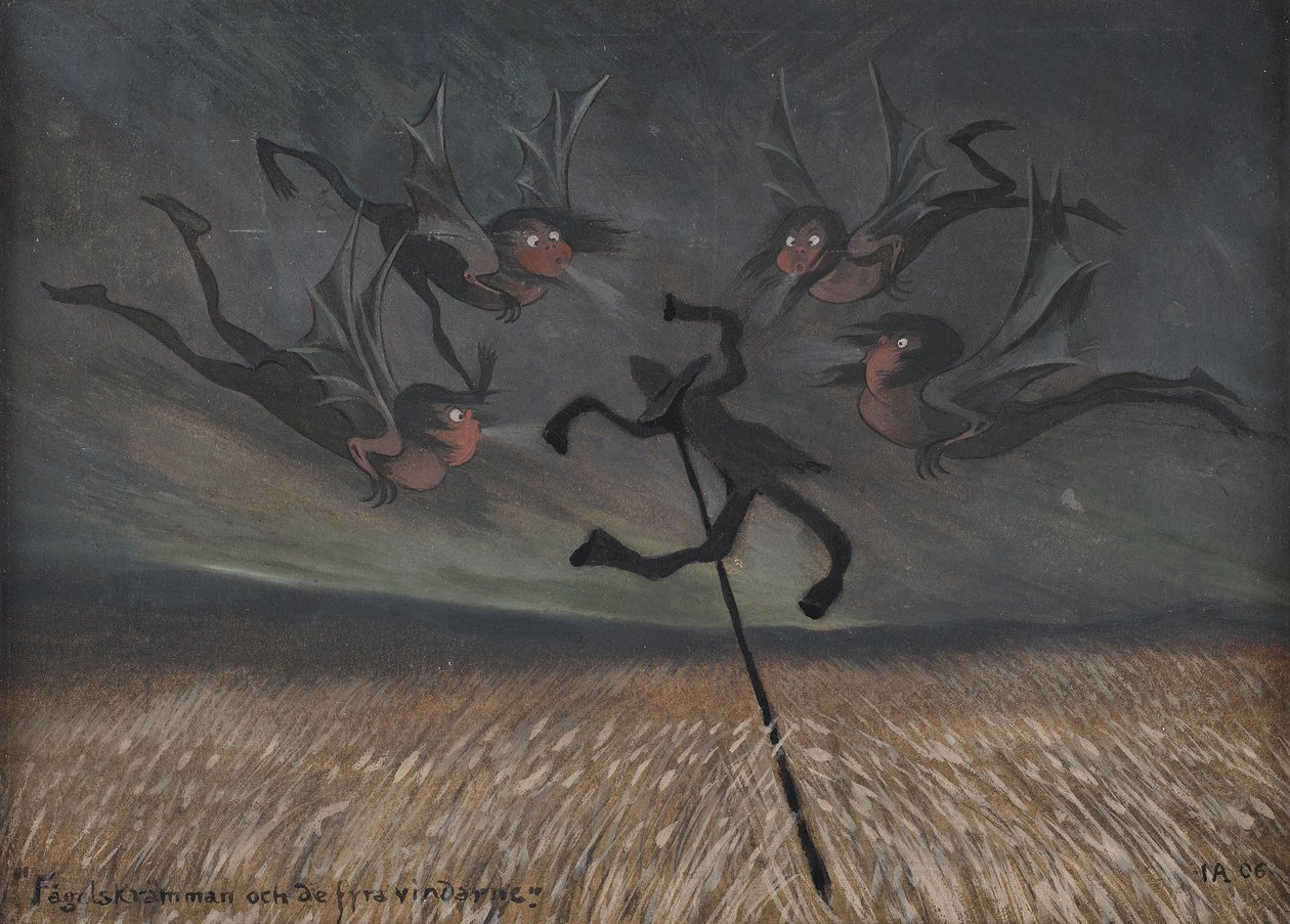 Variksenpelätin ja neljä tuulta, 1906. tekijältä Ivar Arosenius
