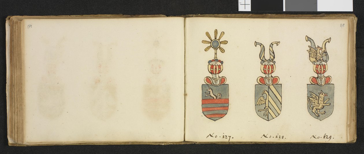 Illustrasjon hentet fra et privatarkiv i Nasjonalbiblioteket med tittelen Insignia quædam virorum illustrium in Norvegia quodam habitantium av Iver Nielssøn Hirtzholm tekijältä Iver Hirtzholm