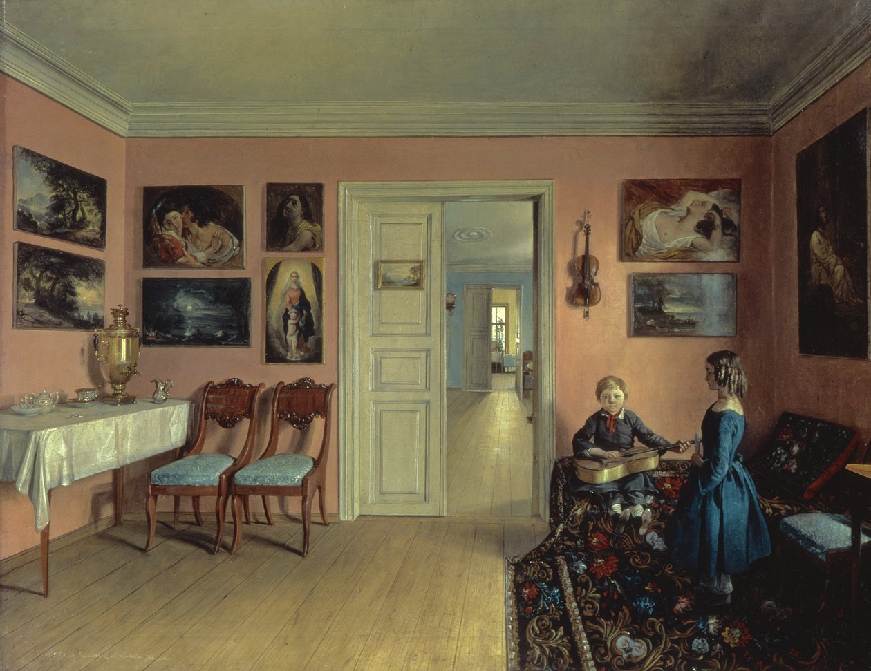 Taiteilijoiden huoneessa, 1855 tekijältä Iwan Chrutsky