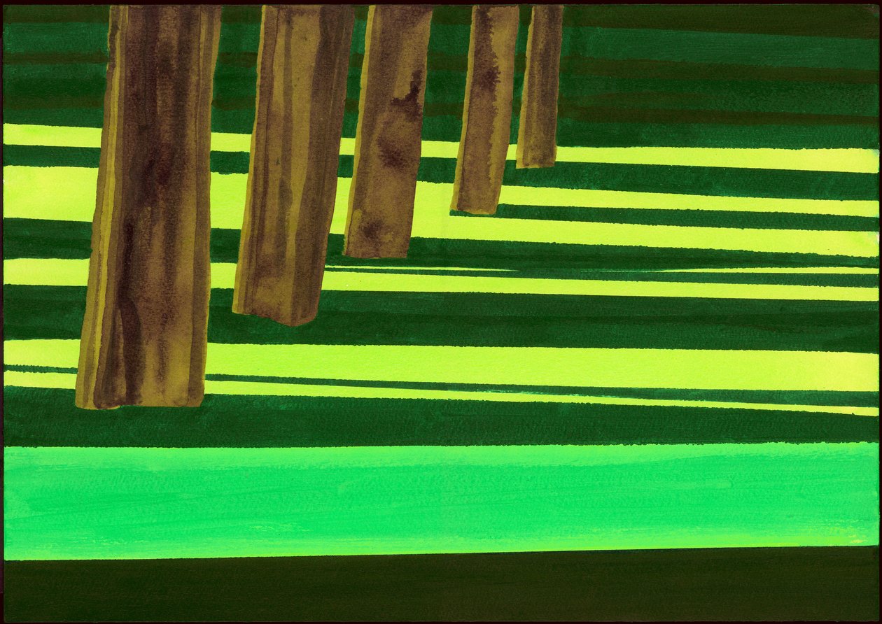 Kensington Gardens -sarja: Dazzle, 2007 (sekoitettu media paperille) tekijältä Izabella Godlewska de Aranda