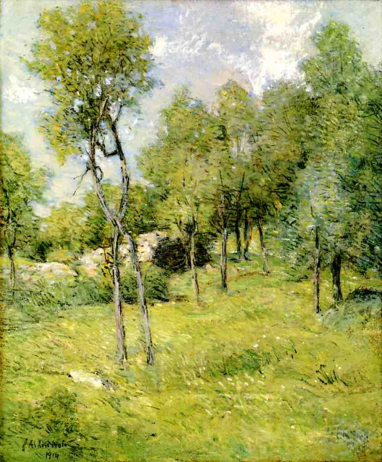 Juhannuksen maisema tekijältä J. Alden Weir