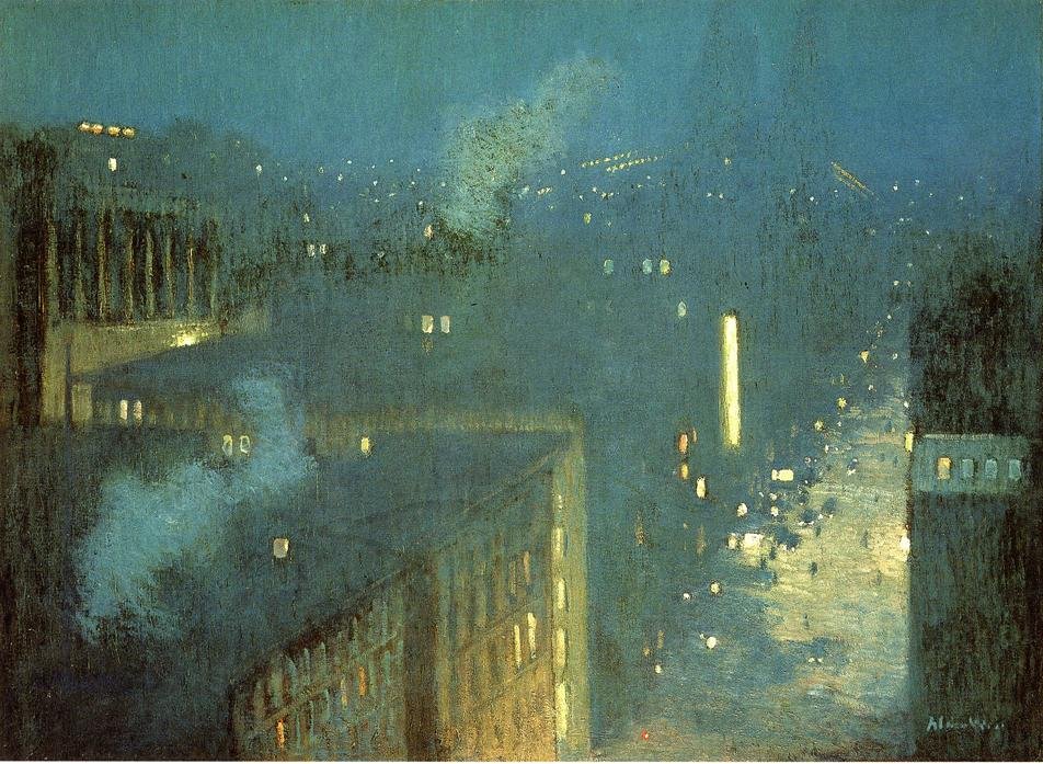 Nocturne eli Nocturne: Queensboro Bridge tekijältä J. Alden Weir