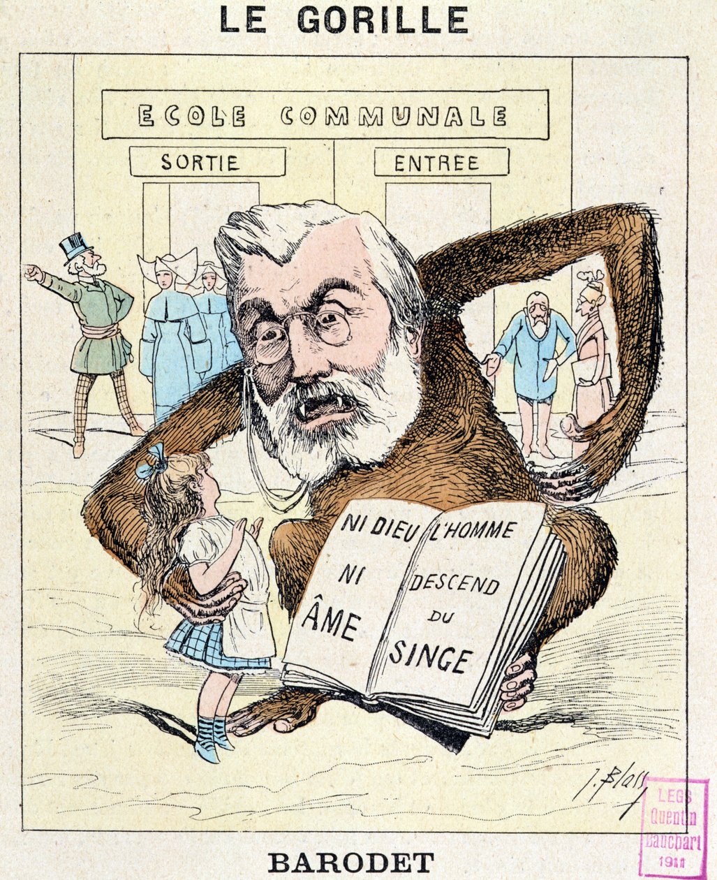 Karikatyyri halusta Barodet (1823-1906) n. 1880 tekijältä J. Blass