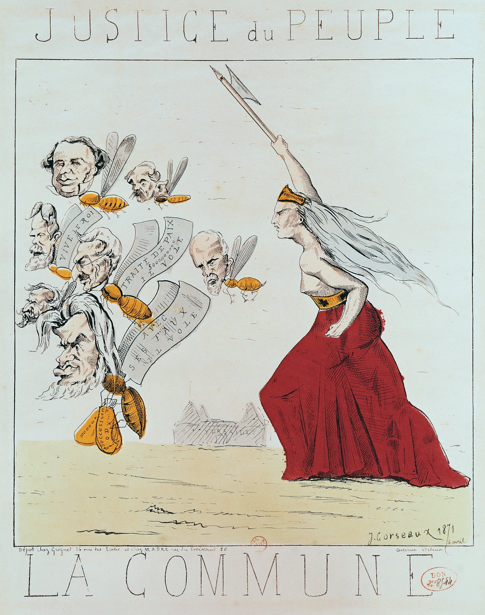 Kommuunin allegoria, 1871 tekijältä J. Corseaux