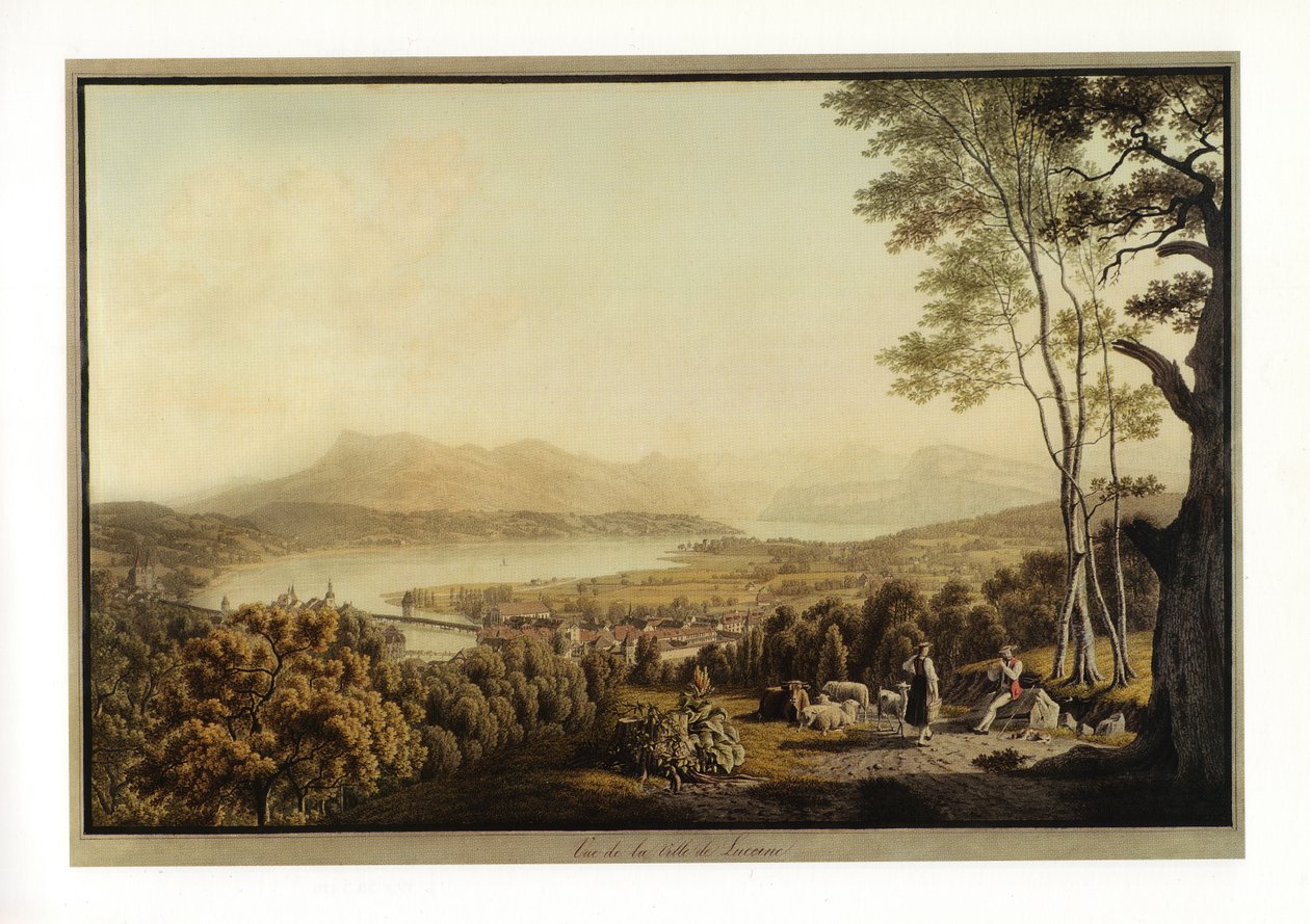 Vue de la Ville de Lucerne tekijältä J. J. Bidermann