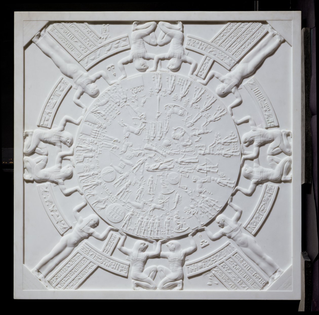 Kopio Denderan horoskoopista, Hathorin temppelin kappelin katosta, Dendera, Egypti, 1819 (marmori) tekijältä J. J. Castex