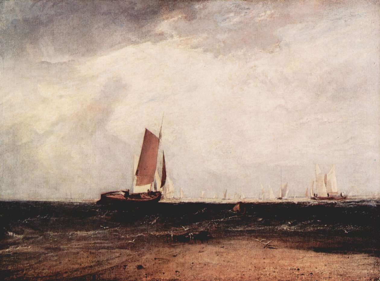 Kalastus Blythen hiekalla, vuorovesi on tulossa tekijältä Joseph Mallord William Turner