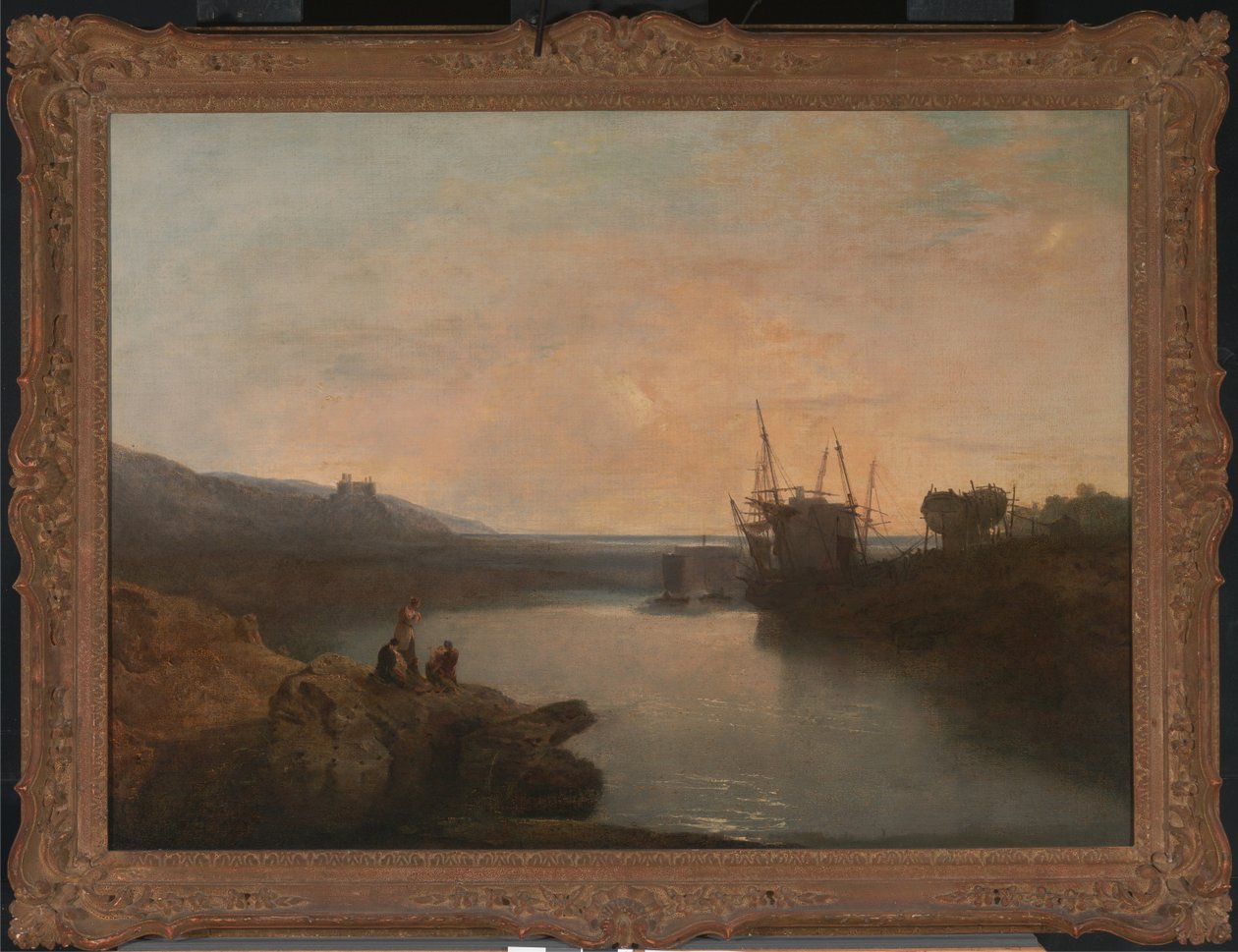 Harlechin linna, Twgwynin lautalta, Kesän iltahämärä tekijältä Joseph Mallord William Turner