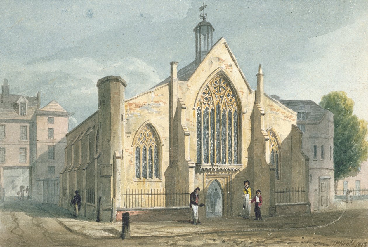 Hollantilainen kirkko, Austin Friars, 1815 tekijältä John Preston Neale