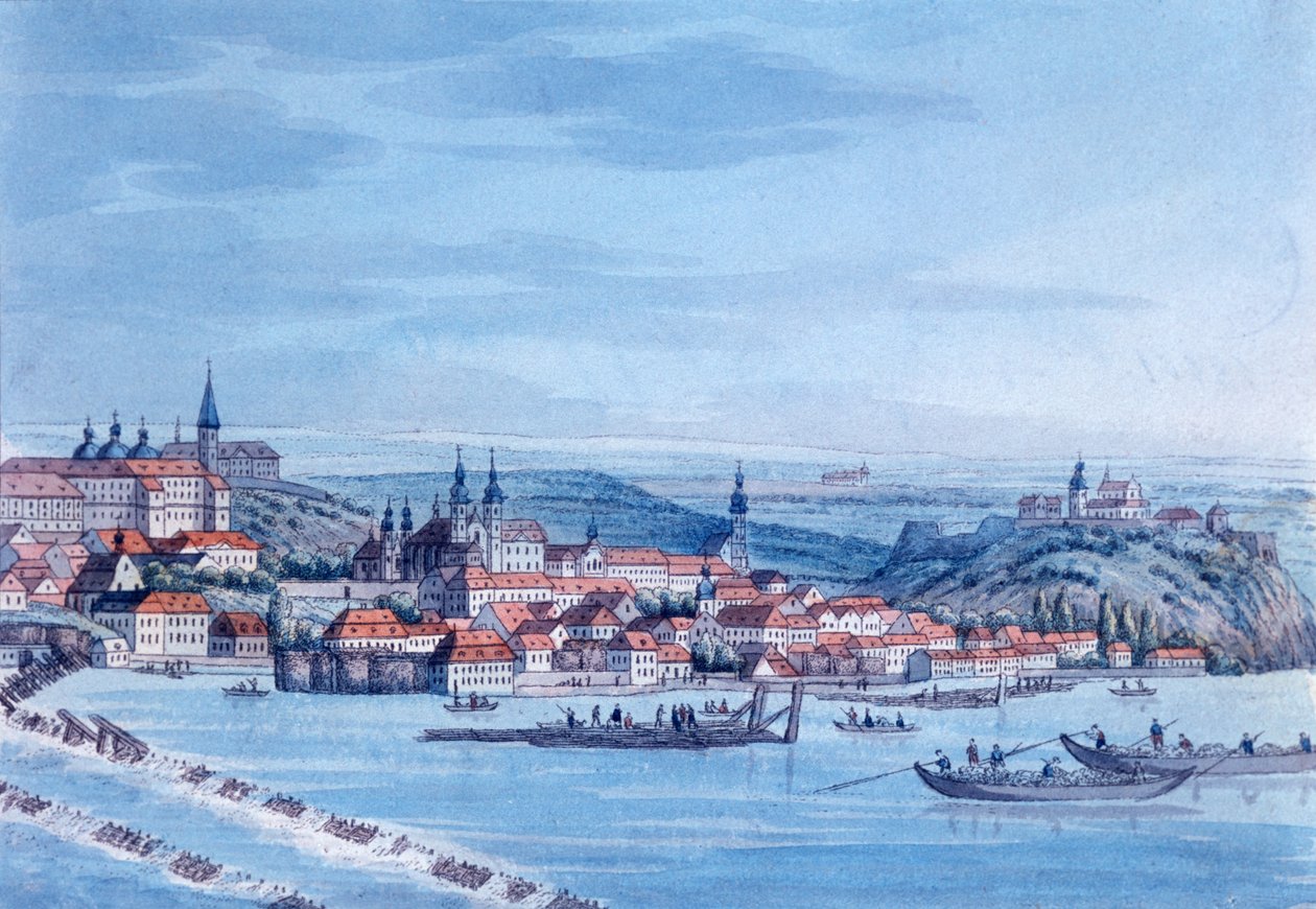 Näkymä Prahan uudellekaupungille vuoden 1820 jälkeen tekijältä J. Rattay