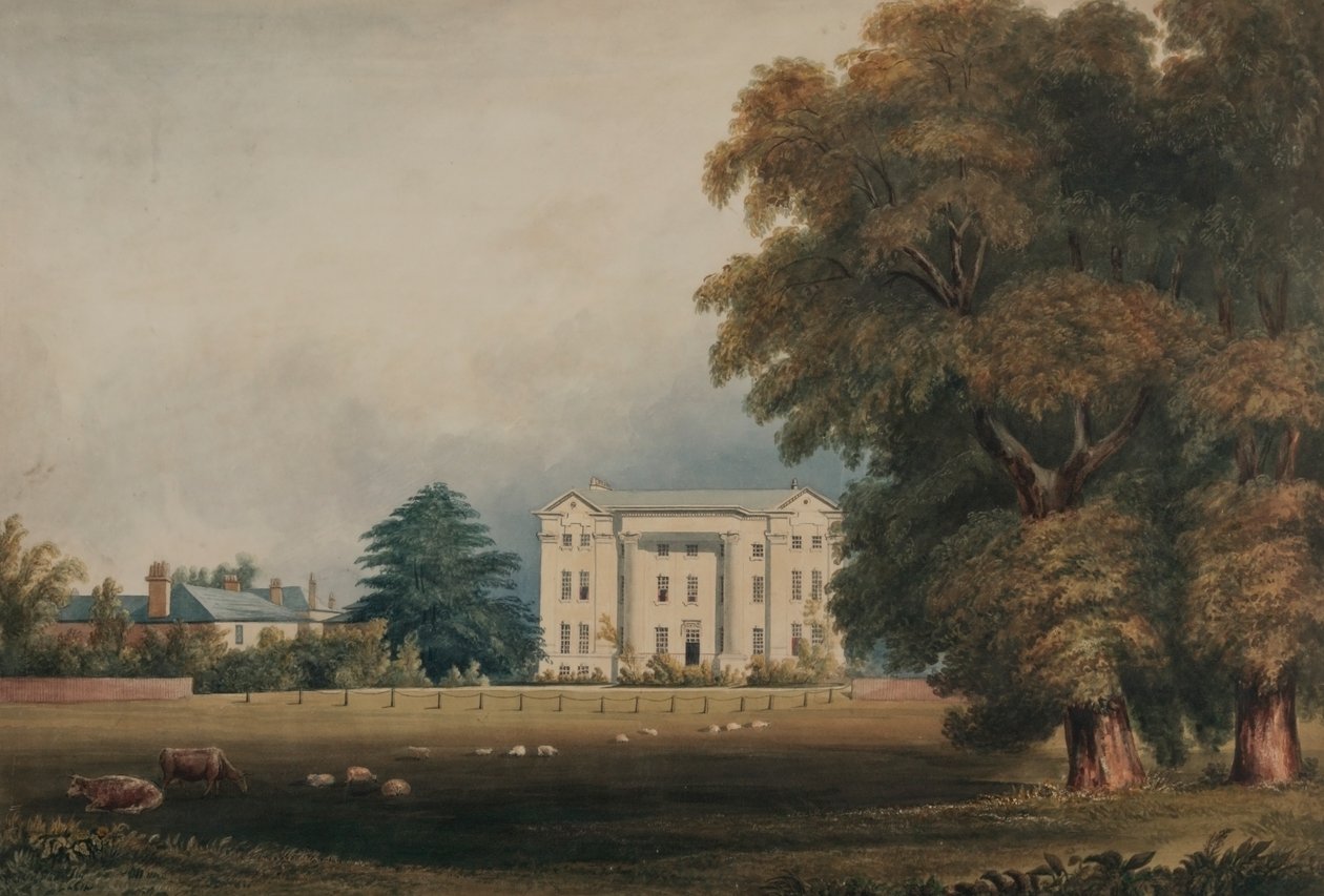 Addiscombe College, 1831 (kynä ja muste ja wc paperille). tekijältä J. S. Phillips