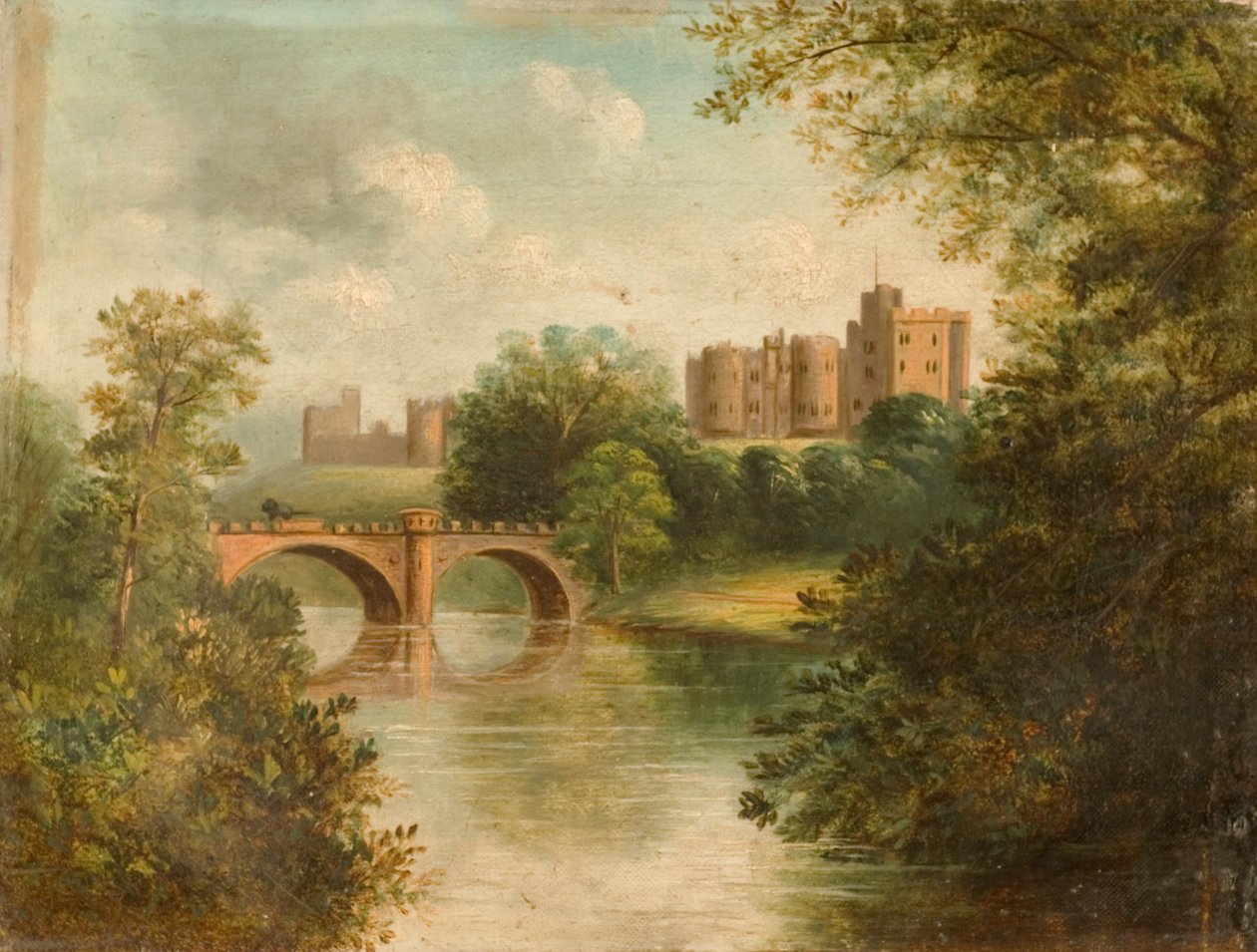 Alnwickin linna, 1850 tekijältä J. Sharkey