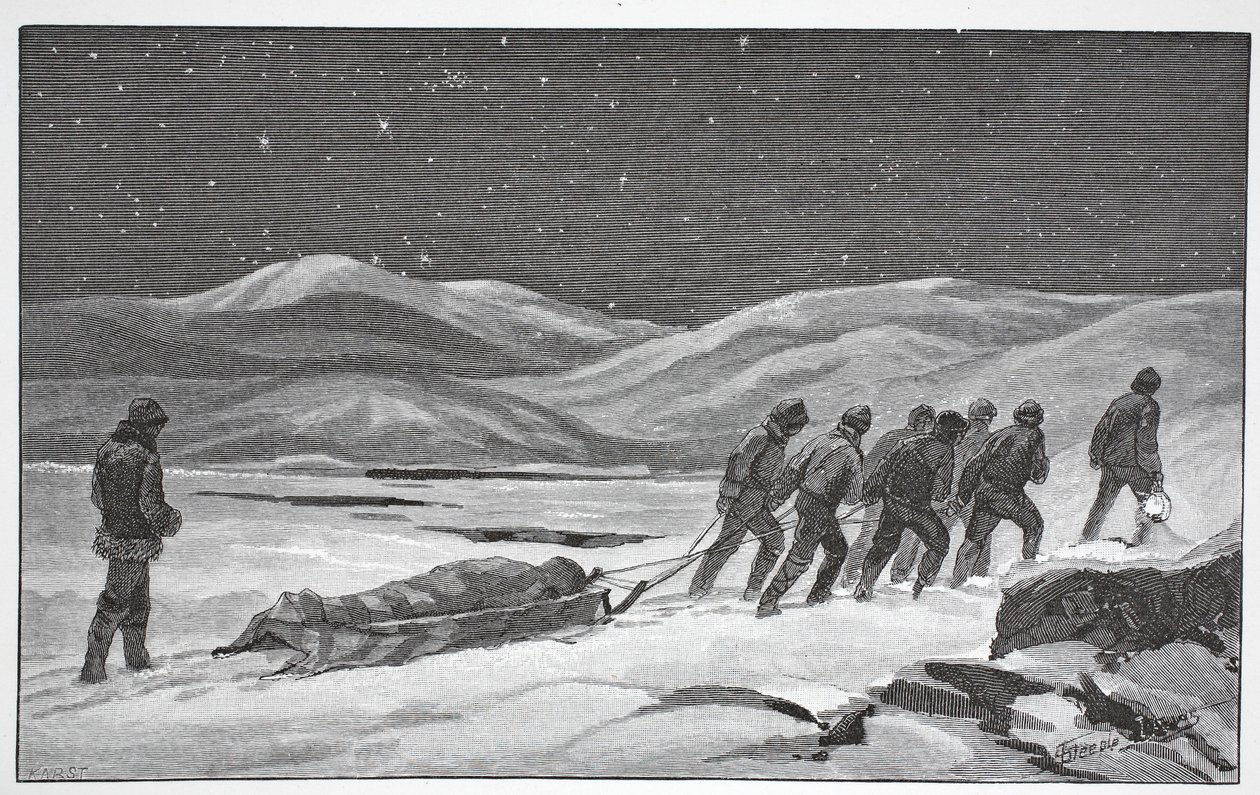 Ensimmäiset hautajaiset 20. tammikuuta 1884, pubi Lontoo 1886 tekijältä J. Steeple Davis